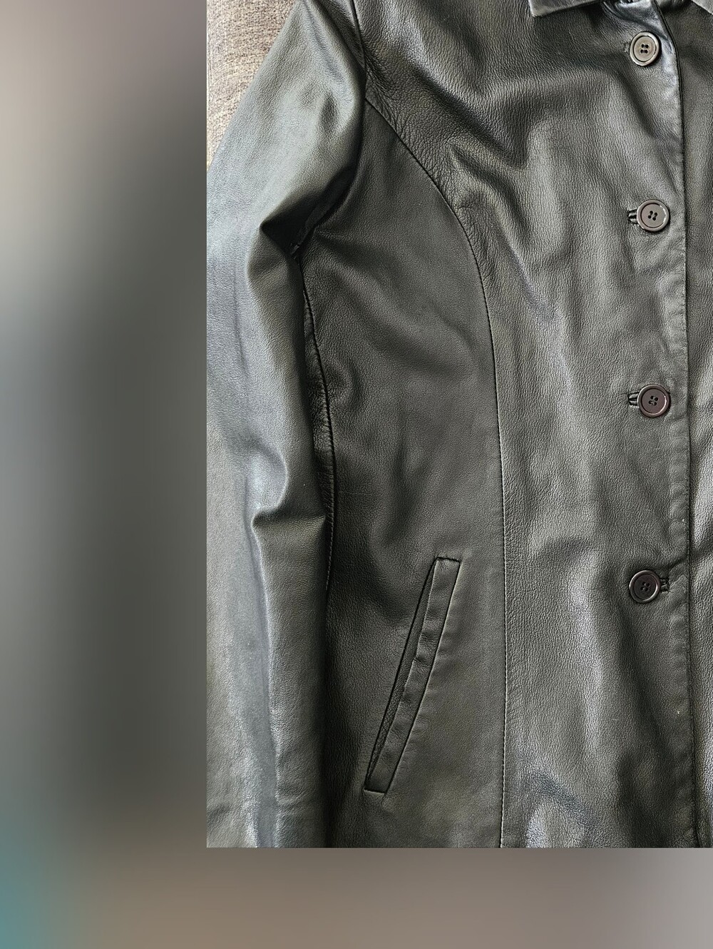 Vintage Beardmore Black Leather button-up Jacket. 21ptp - Picture 11 of 14